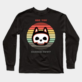 Sunset Cat / Are You Scared Now? Long Sleeve T-Shirt